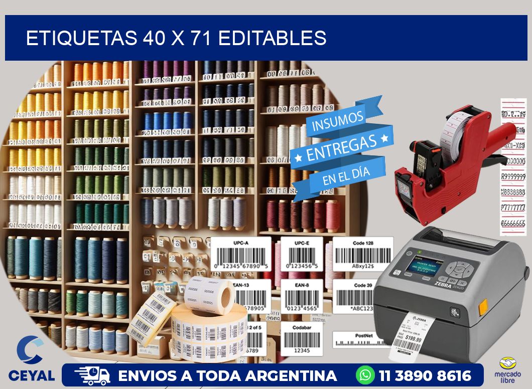 ETIQUETAS 40 x 71 EDITABLES