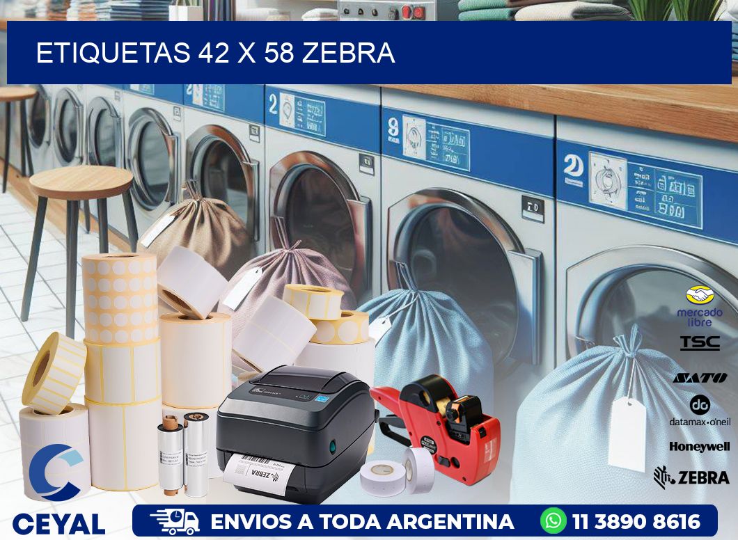 ETIQUETAS 42 x 58 ZEBRA