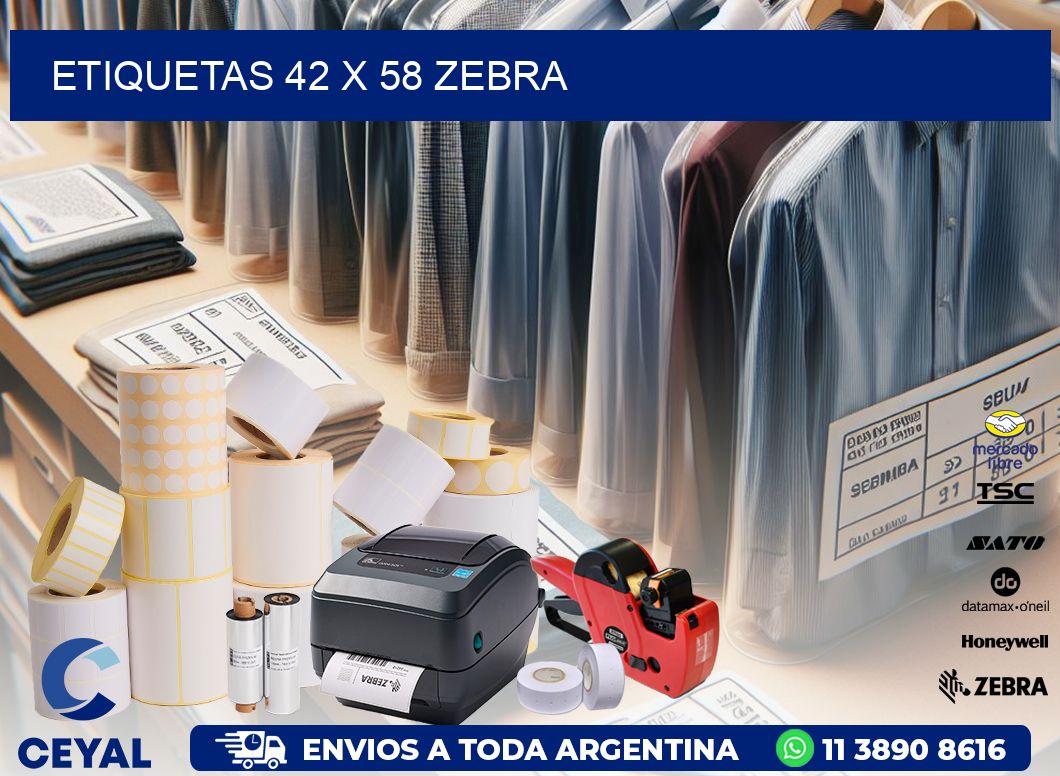 ETIQUETAS 42 x 58 ZEBRA