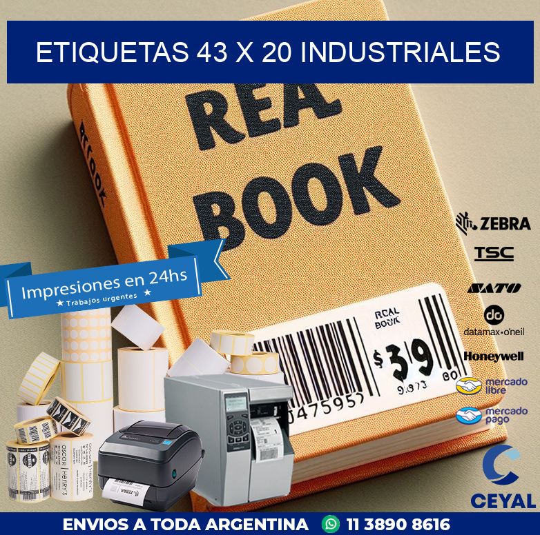 ETIQUETAS 43 x 20 INDUSTRIALES