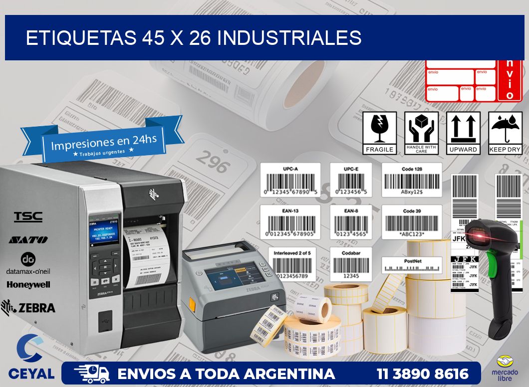 ETIQUETAS 45 x 26 INDUSTRIALES