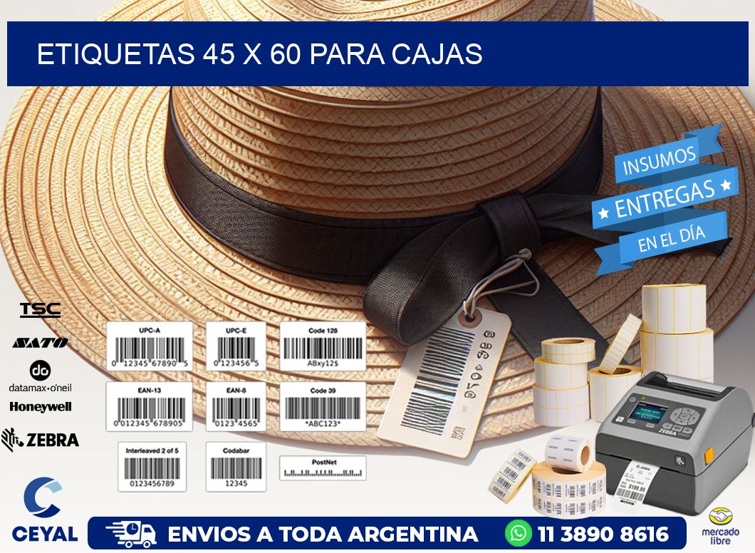 ETIQUETAS 45 x 60 PARA CAJAS