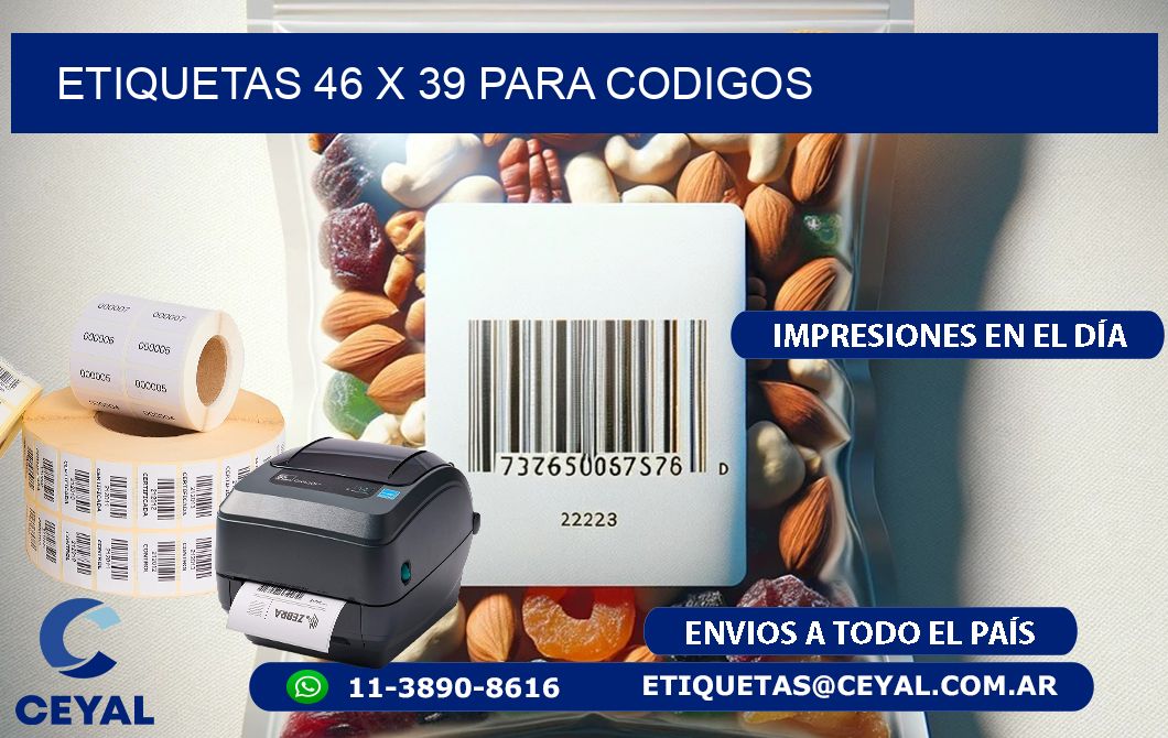 ETIQUETAS 46 x 39 PARA CODIGOS