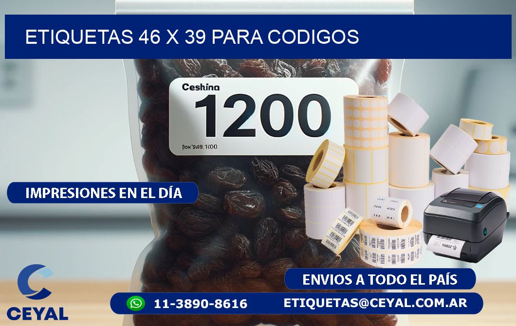 ETIQUETAS 46 x 39 PARA CODIGOS