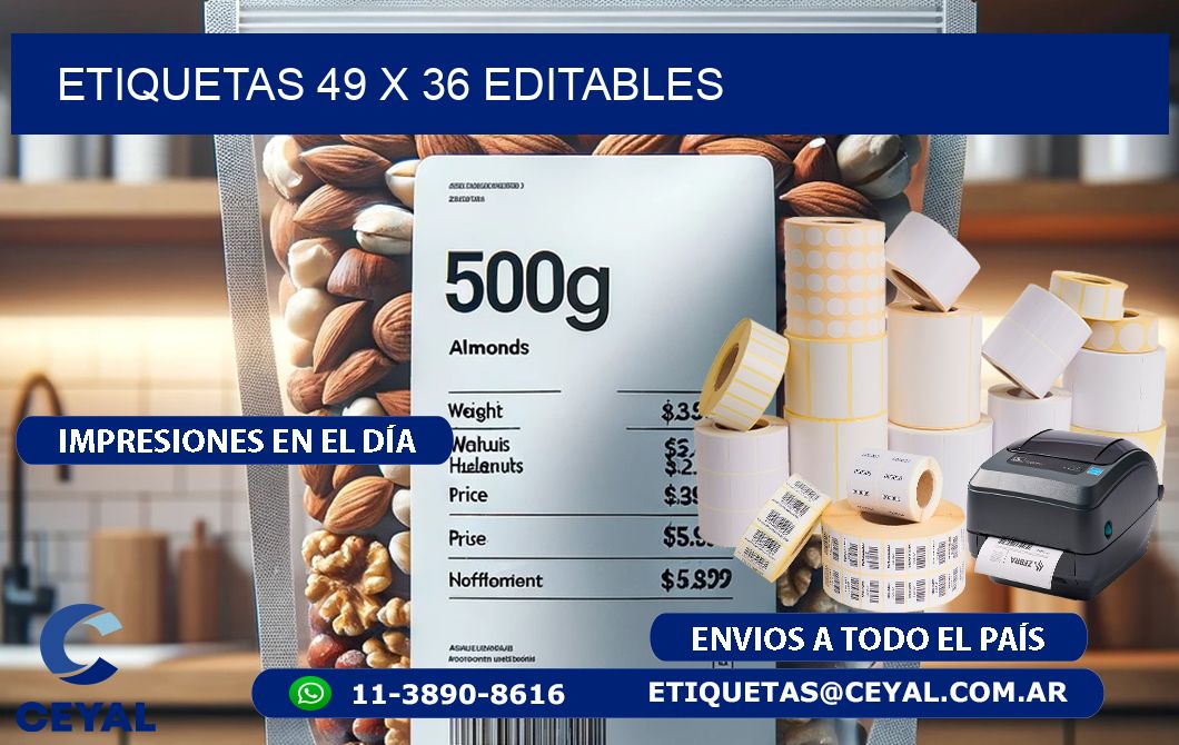 ETIQUETAS 49 x 36 EDITABLES