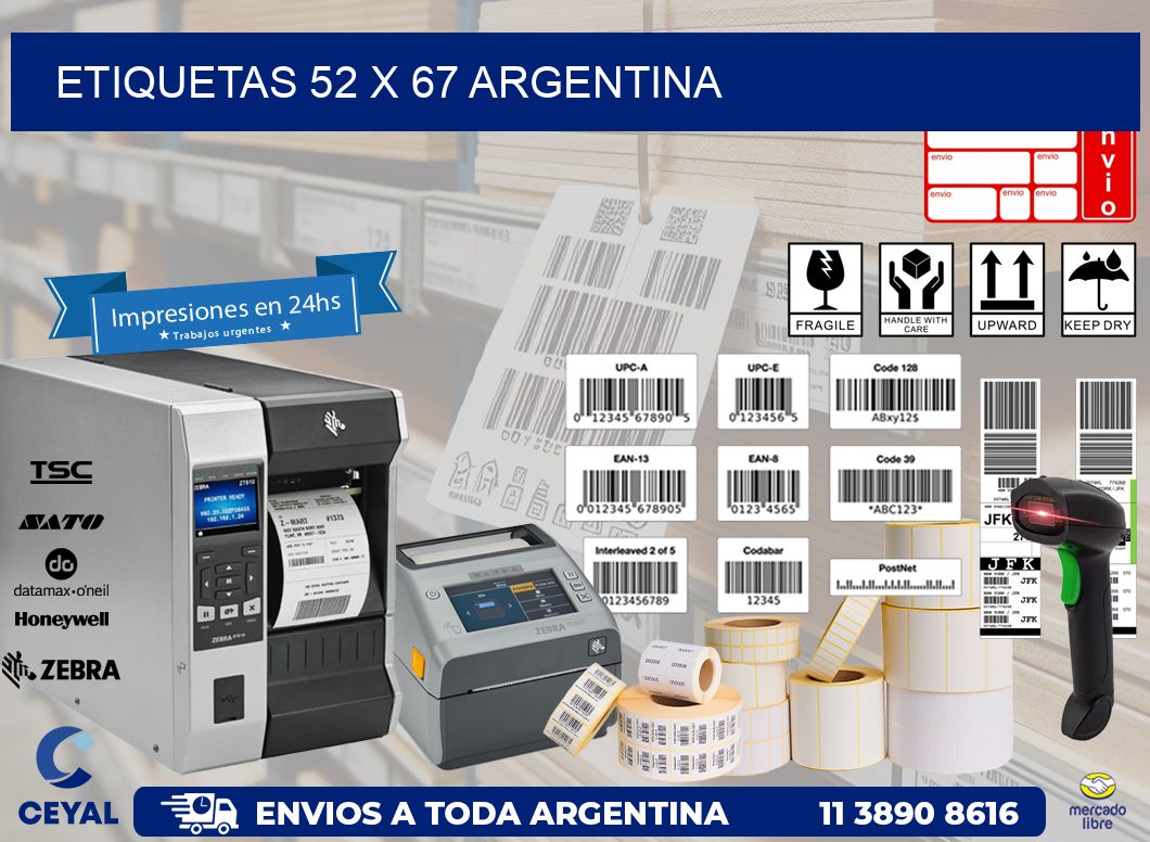 ETIQUETAS 52 x 67 ARGENTINA