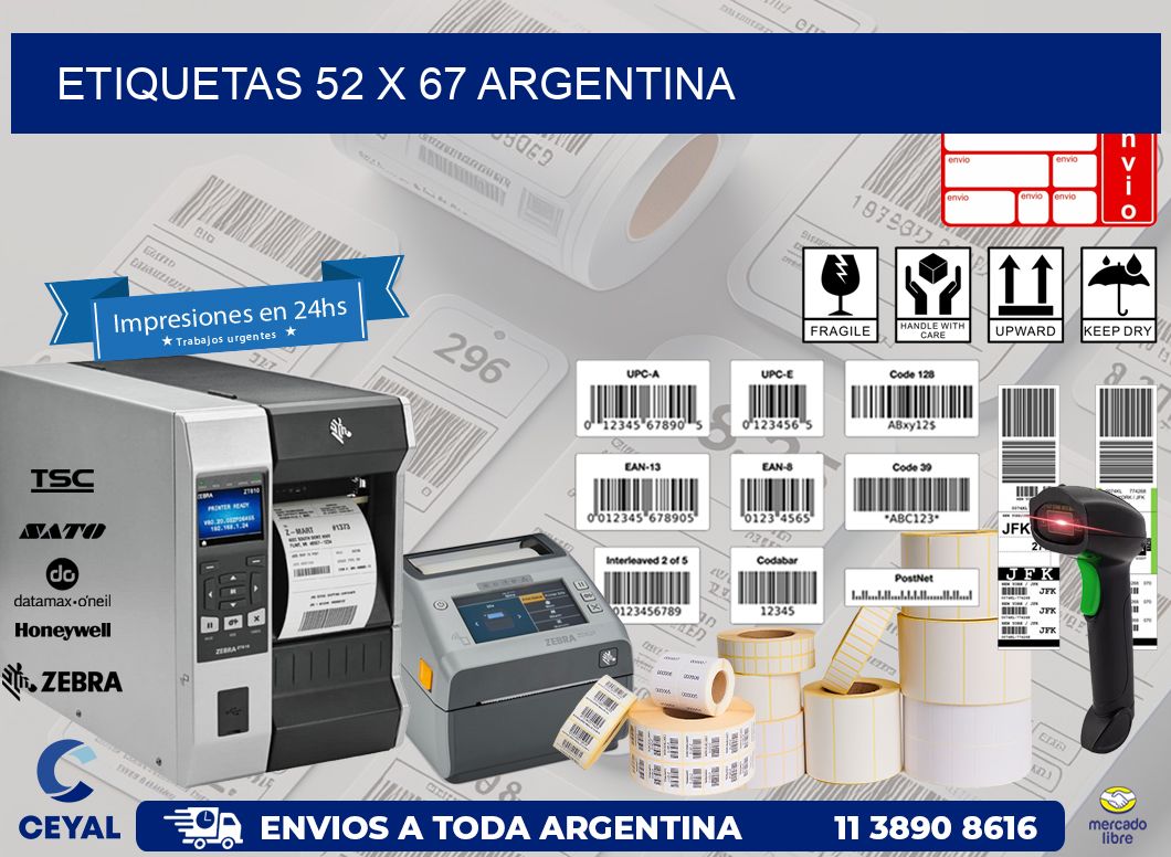 ETIQUETAS 52 x 67 ARGENTINA