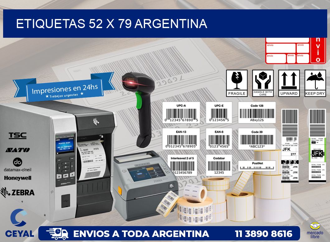 ETIQUETAS 52 x 79 ARGENTINA