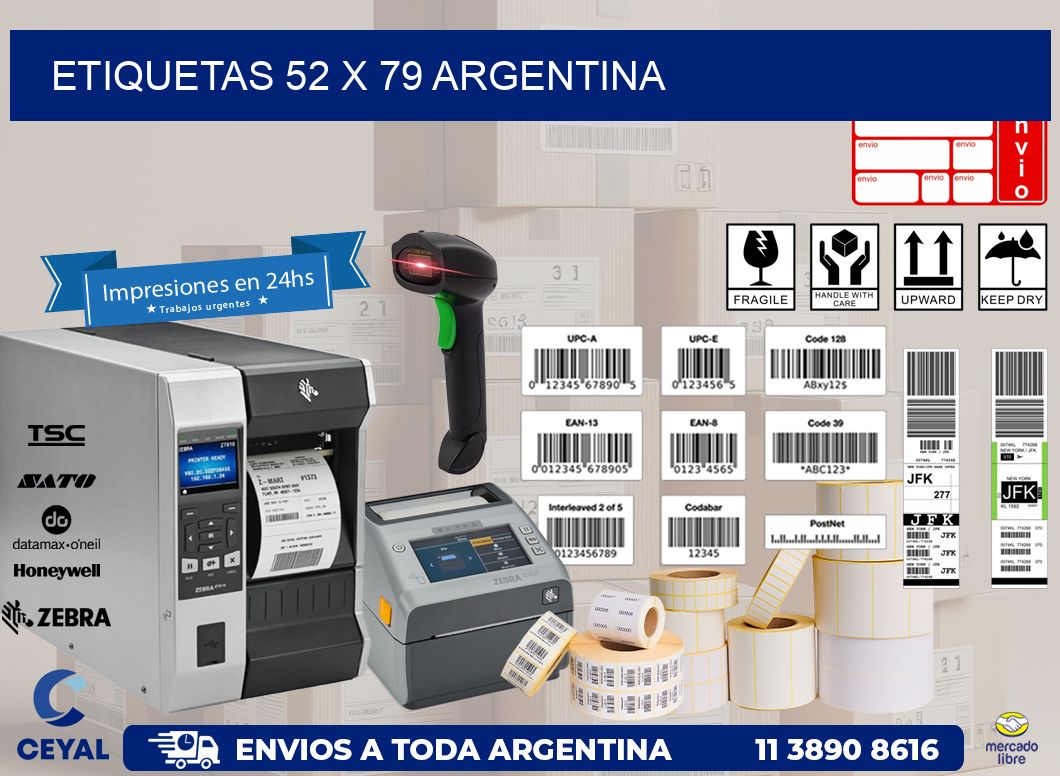 ETIQUETAS 52 x 79 ARGENTINA