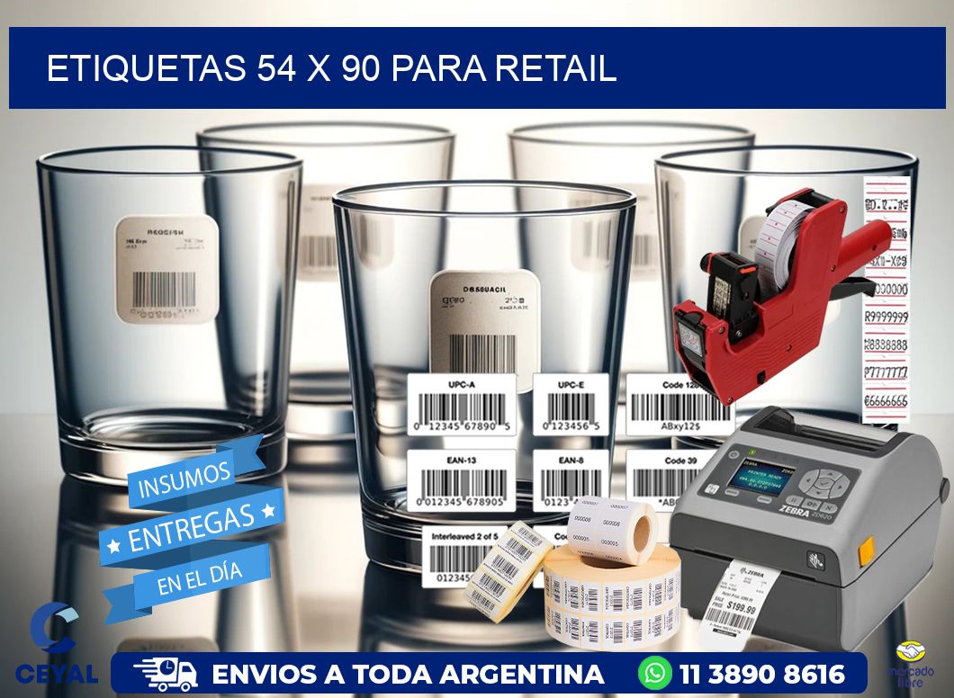 ETIQUETAS 54 x 90 PARA RETAIL