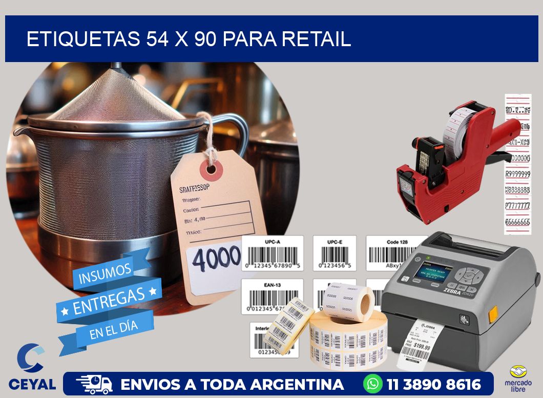 ETIQUETAS 54 x 90 PARA RETAIL