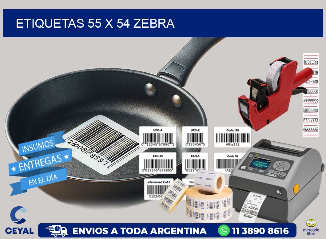 ETIQUETAS 55 x 54 ZEBRA