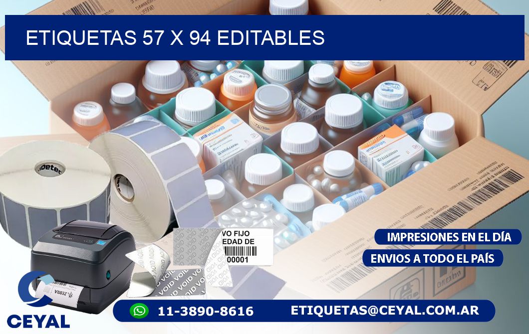 ETIQUETAS 57 x 94 EDITABLES