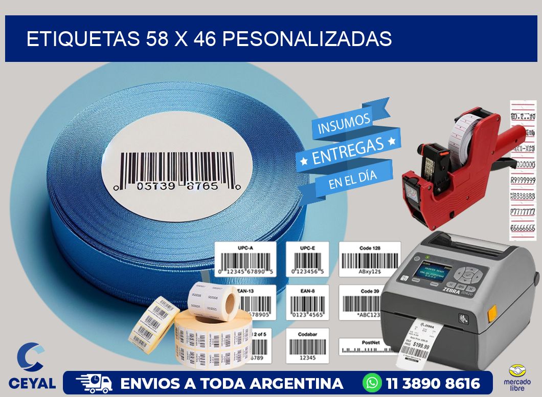ETIQUETAS 58 x 46 PESONALIZADAS