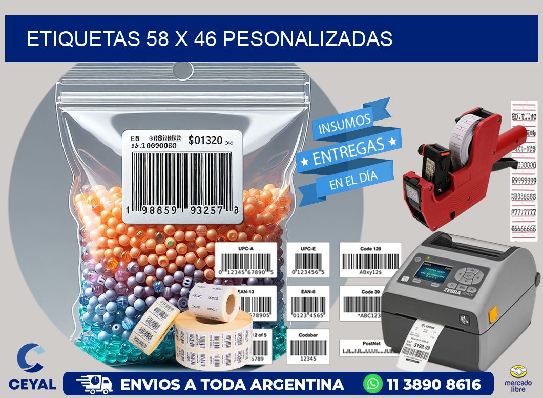 ETIQUETAS 58 x 46 PESONALIZADAS