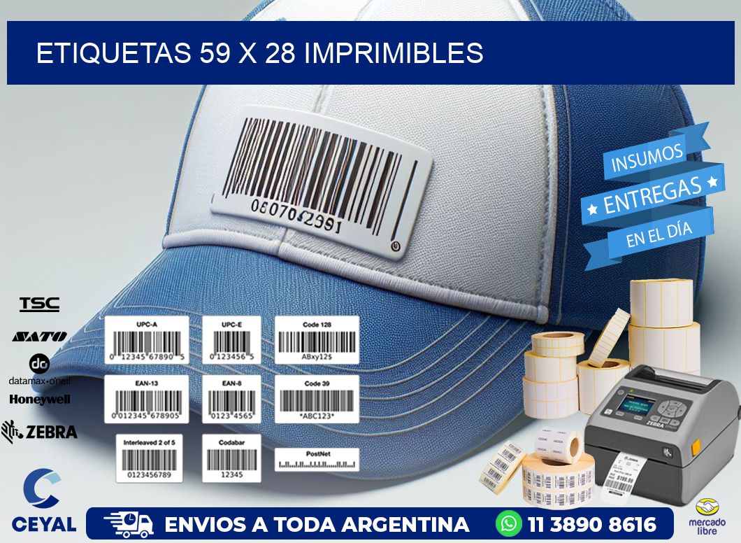 ETIQUETAS 59 x 28 IMPRIMIBLES