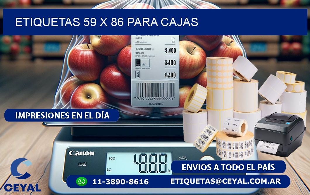 ETIQUETAS 59 x 86 PARA CAJAS