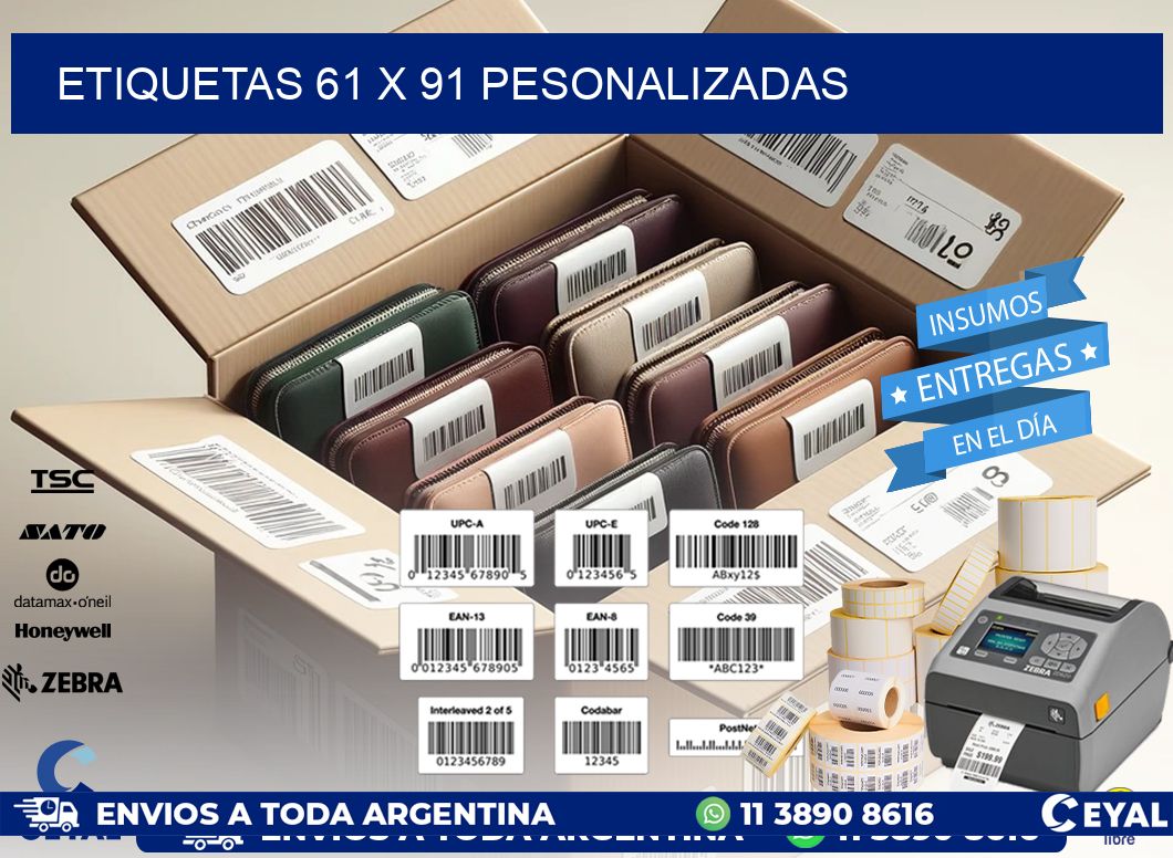 ETIQUETAS 61 x 91 PESONALIZADAS