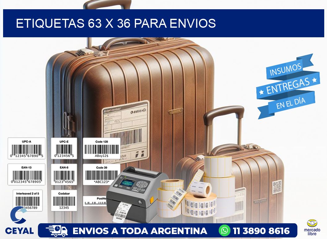 ETIQUETAS 63 x 36 PARA ENVIOS