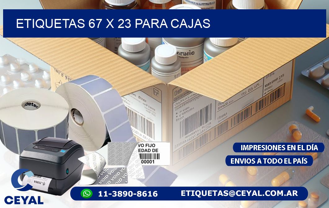 ETIQUETAS 67 x 23 PARA CAJAS