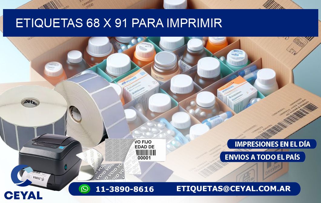 ETIQUETAS 68 x 91 PARA IMPRIMIR