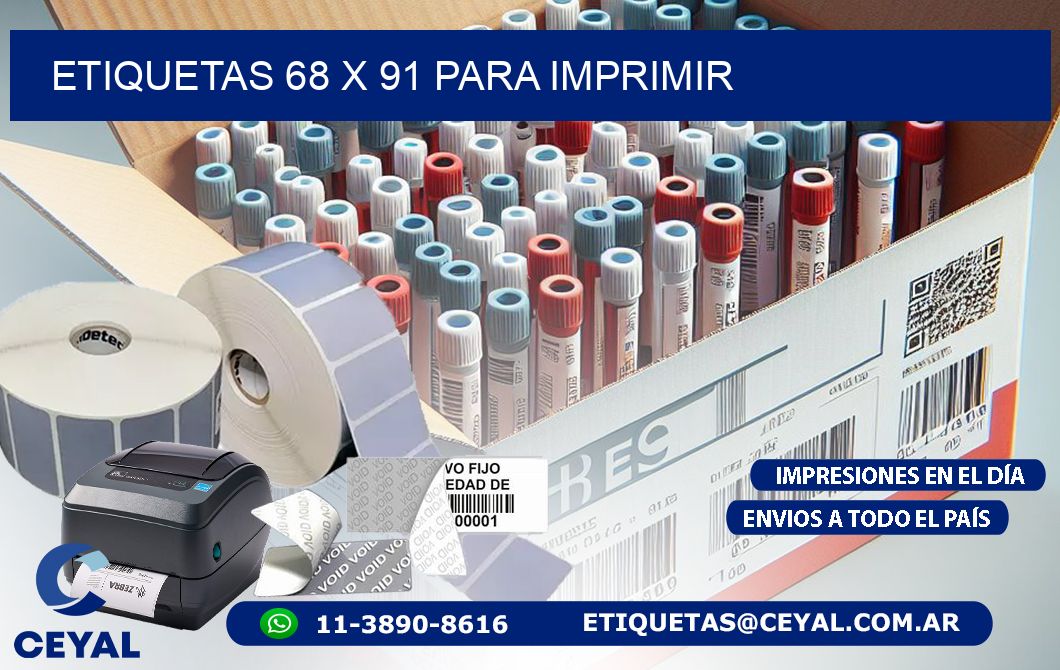 ETIQUETAS 68 x 91 PARA IMPRIMIR