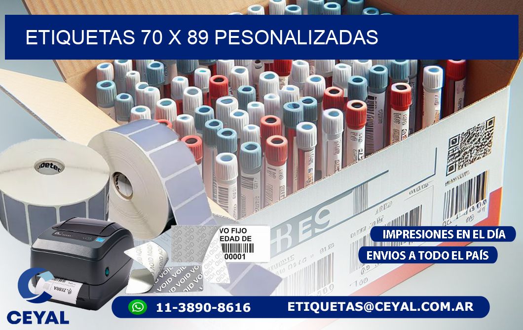 ETIQUETAS 70 x 89 PESONALIZADAS