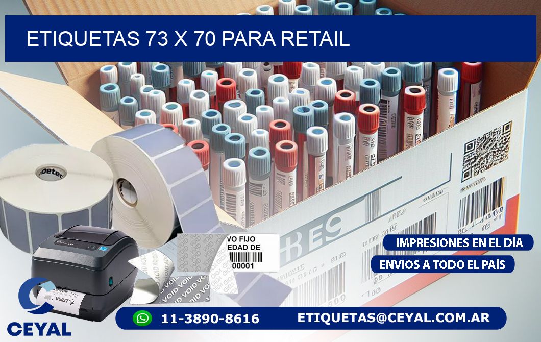 ETIQUETAS 73 x 70 PARA RETAIL