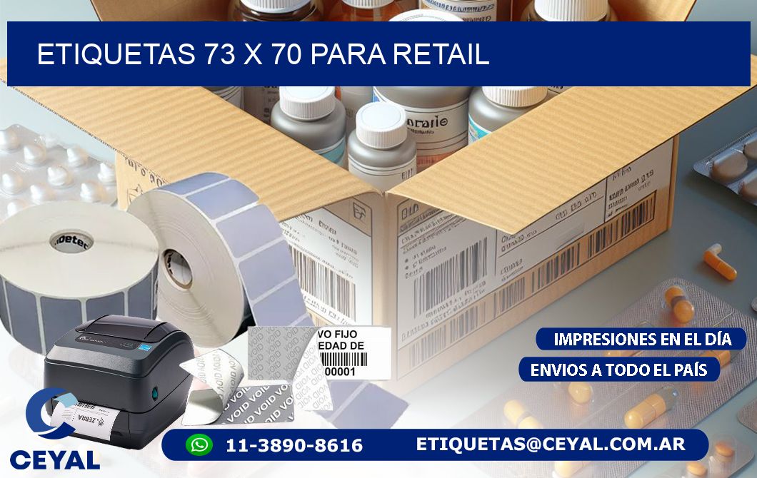 ETIQUETAS 73 x 70 PARA RETAIL
