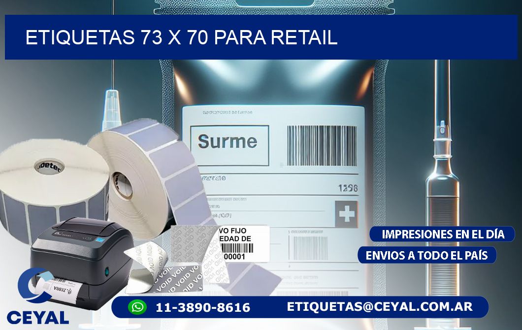 ETIQUETAS 73 x 70 PARA RETAIL