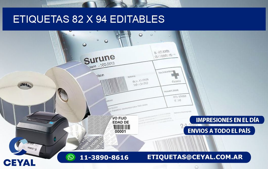 ETIQUETAS 82 x 94 EDITABLES