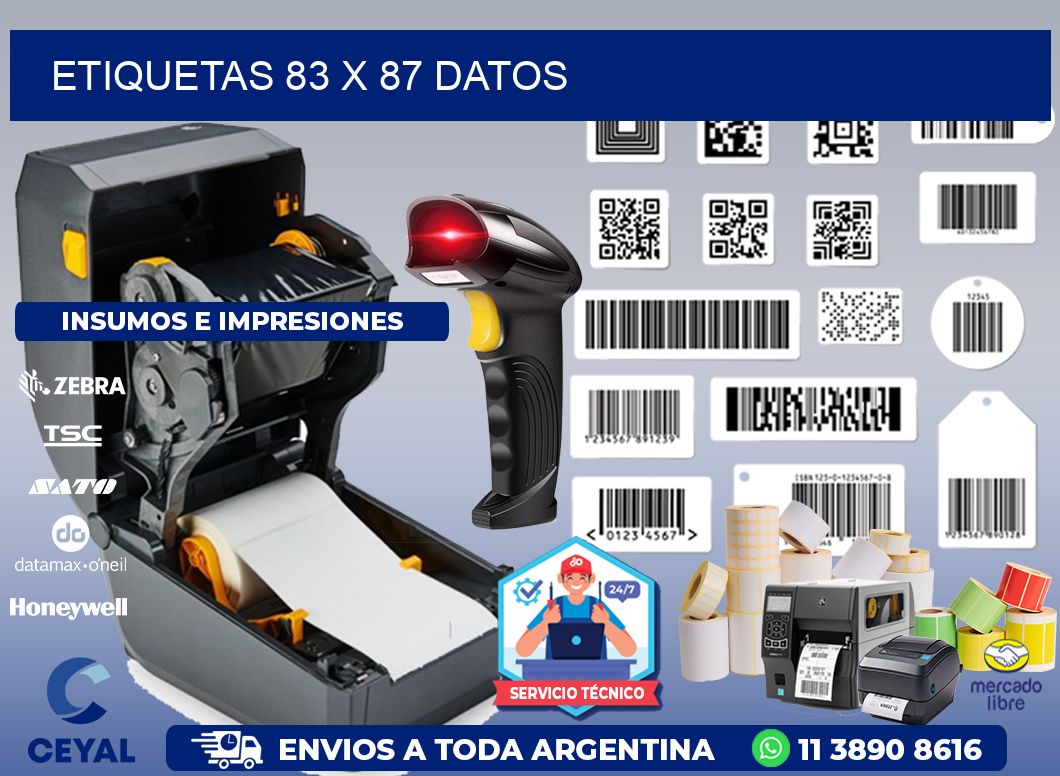 ETIQUETAS 83 x 87 DATOS