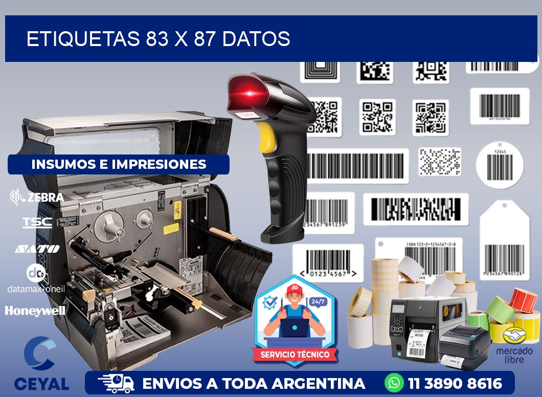 ETIQUETAS 83 x 87 DATOS