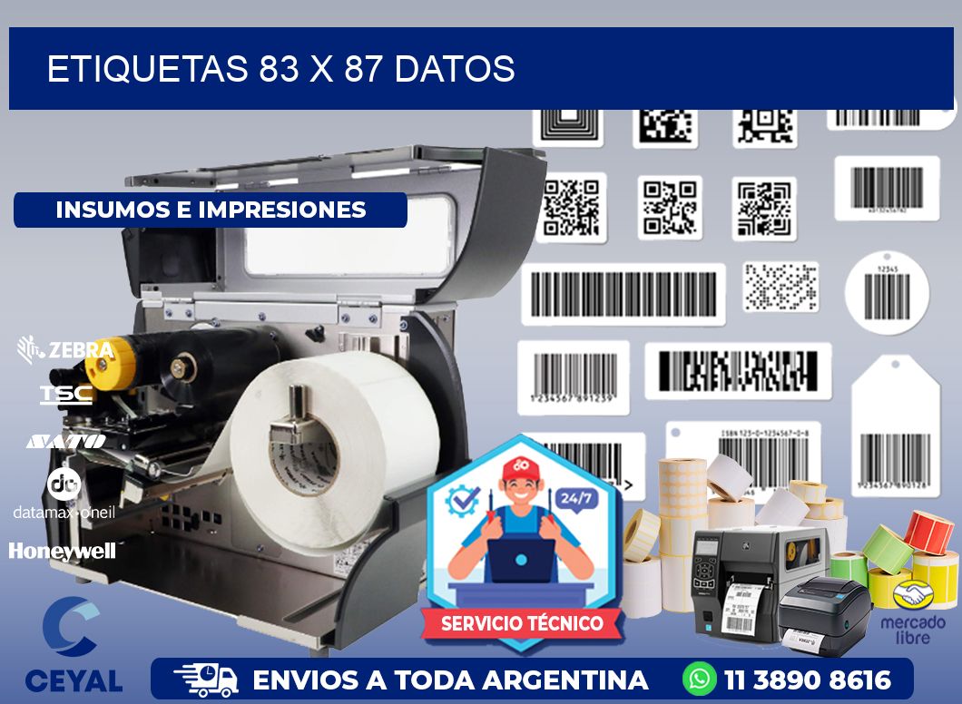ETIQUETAS 83 x 87 DATOS