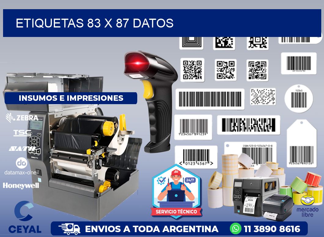 ETIQUETAS 83 x 87 DATOS