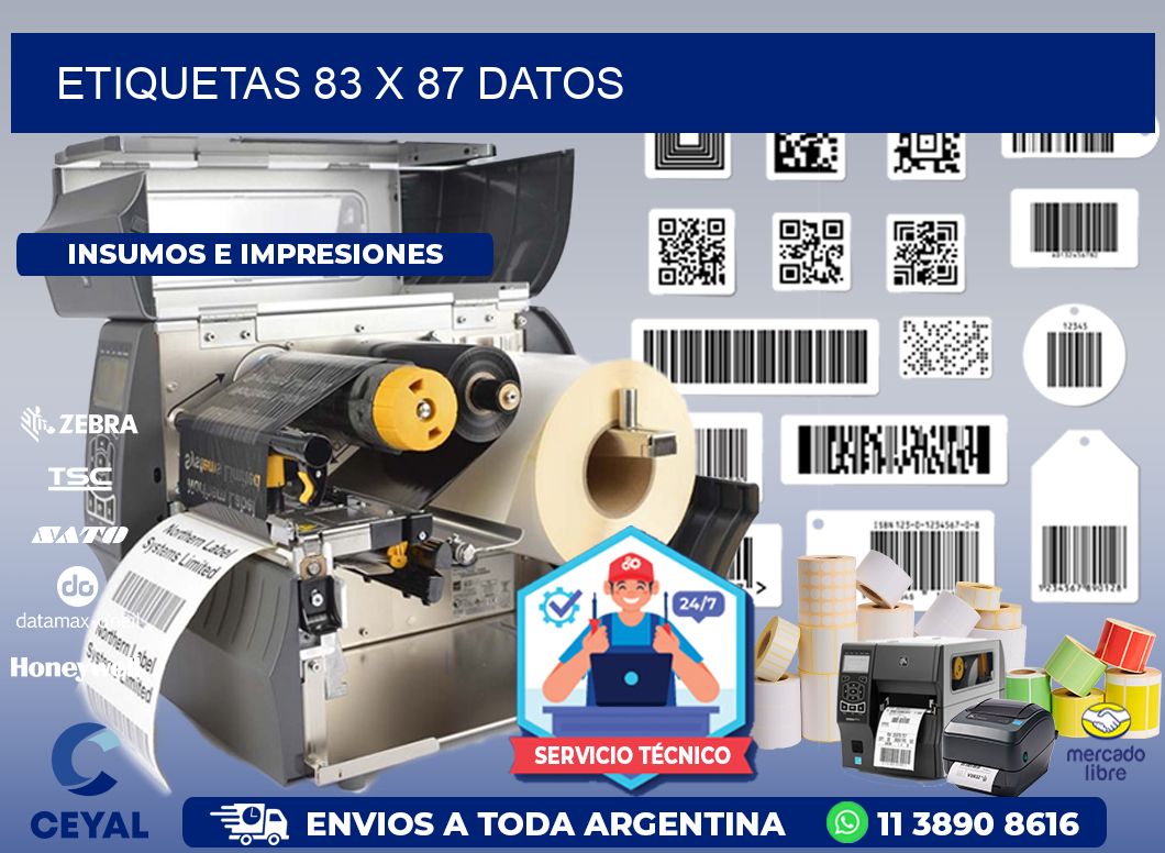 ETIQUETAS 83 x 87 DATOS
