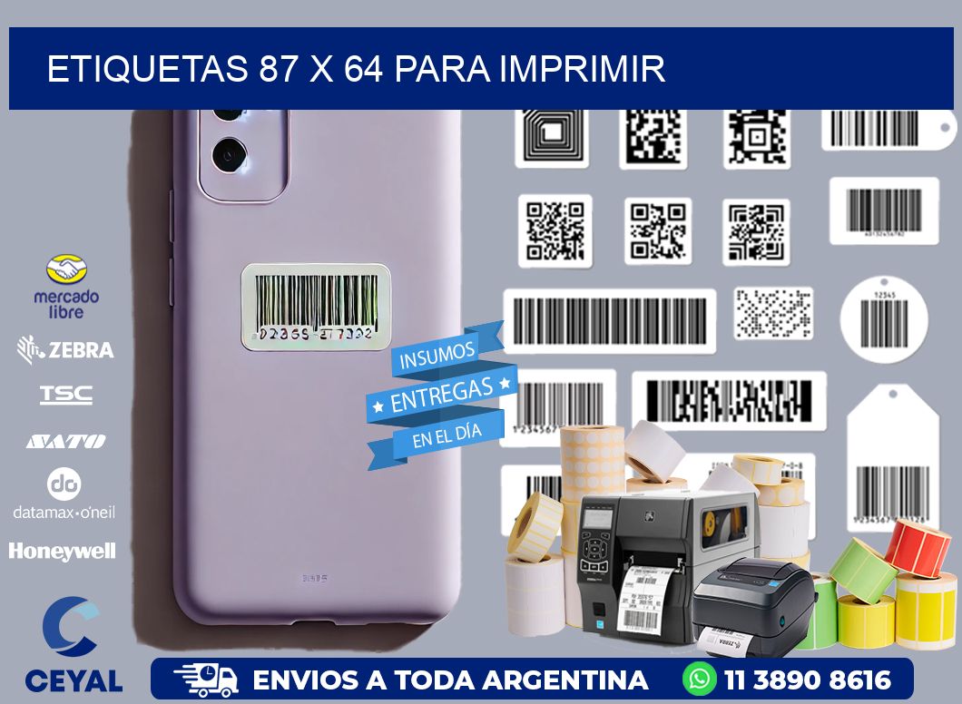 ETIQUETAS 87 x 64 PARA IMPRIMIR