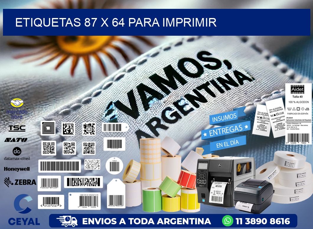 ETIQUETAS 87 x 64 PARA IMPRIMIR