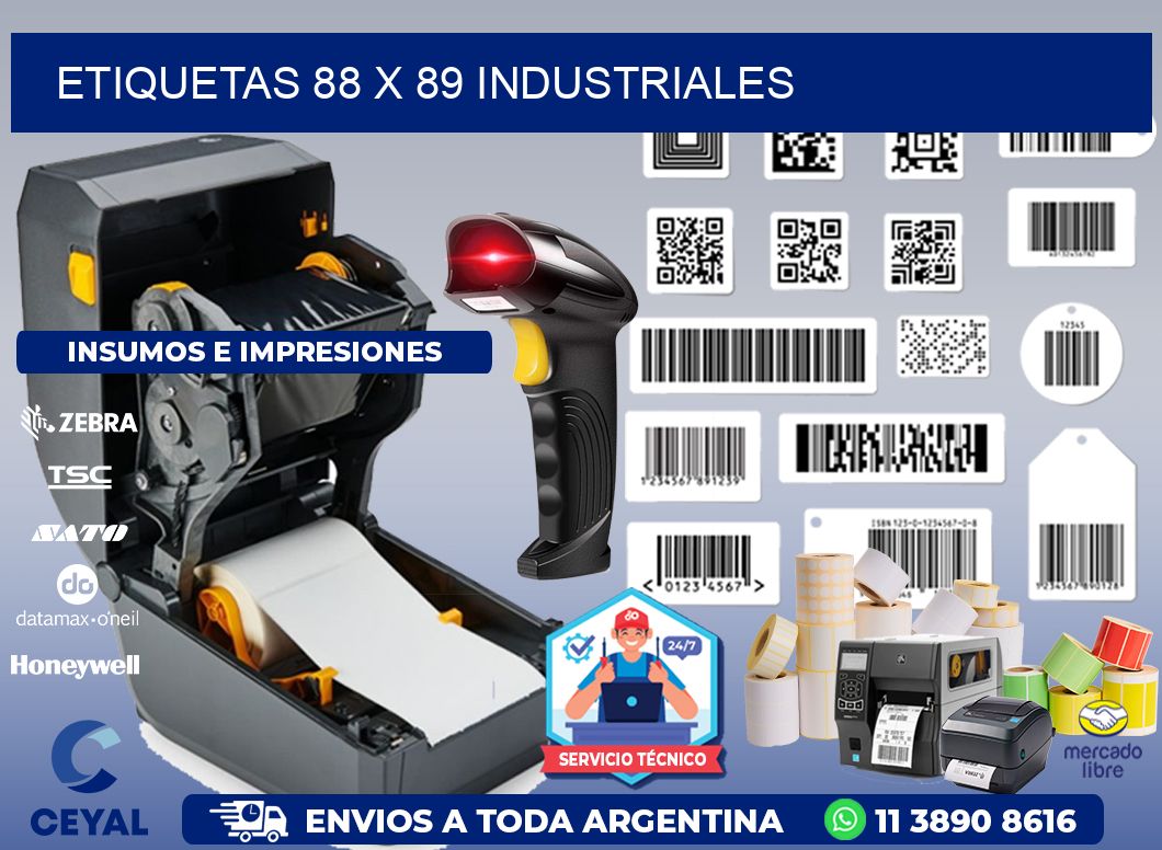 ETIQUETAS 88 x 89 INDUSTRIALES