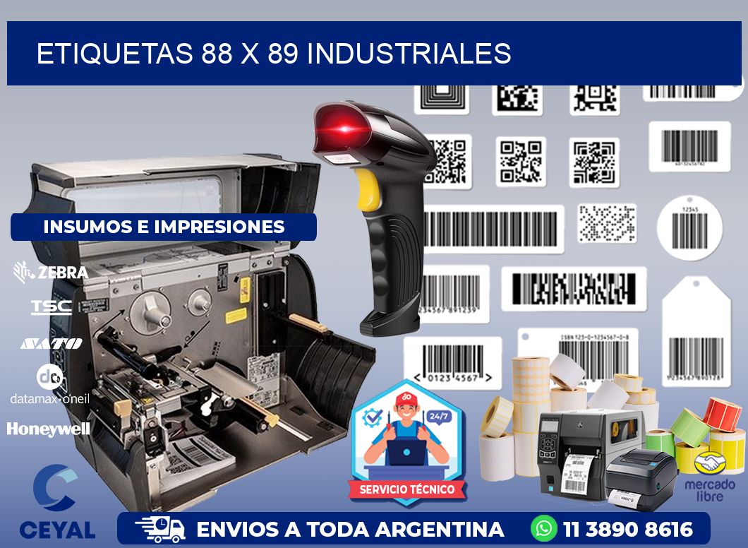 ETIQUETAS 88 x 89 INDUSTRIALES