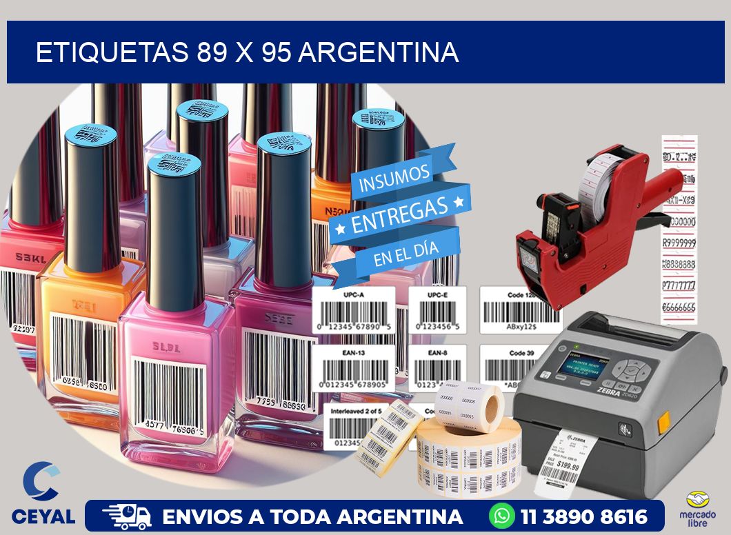 ETIQUETAS 89 x 95 ARGENTINA