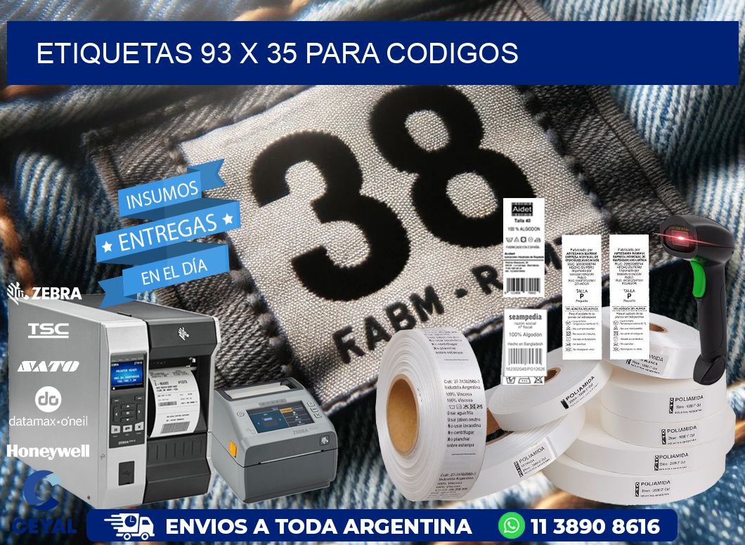 ETIQUETAS 93 x 35 PARA CODIGOS