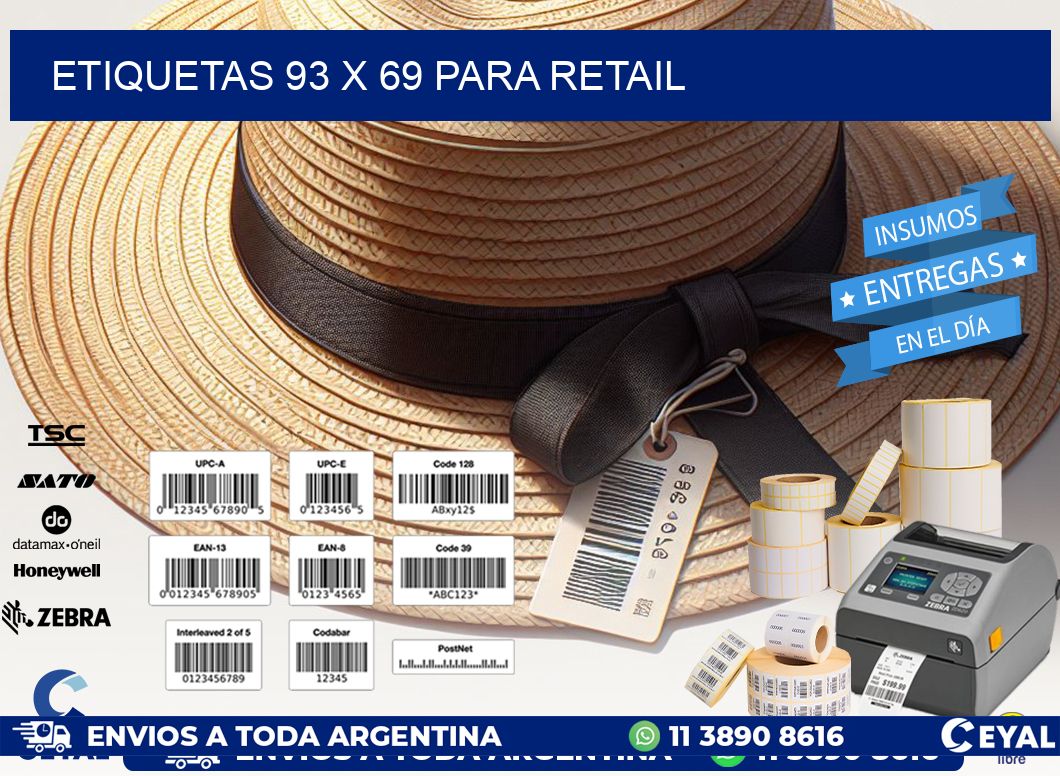 ETIQUETAS 93 x 69 PARA RETAIL