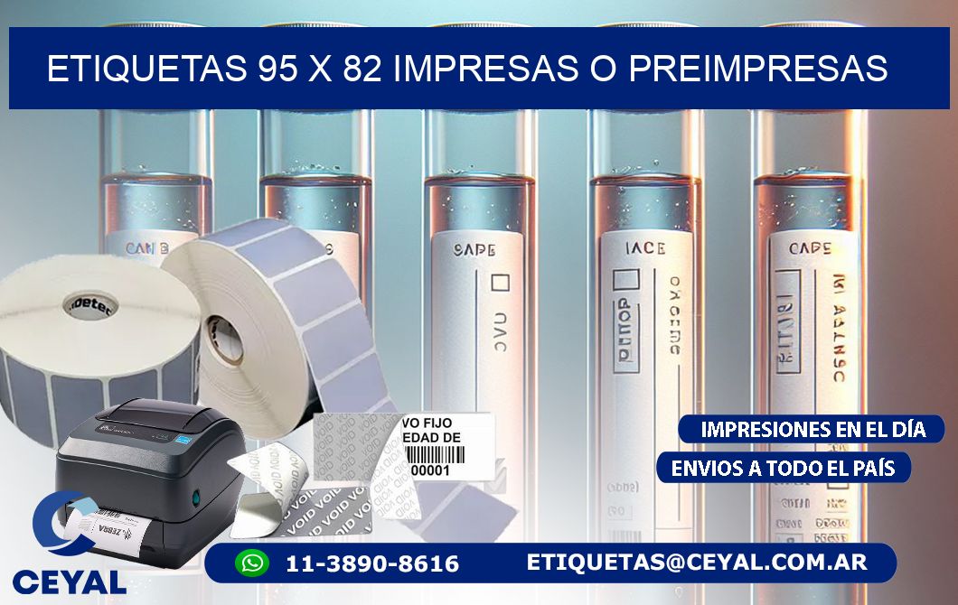 ETIQUETAS 95 x 82 IMPRESAS O PREIMPRESAS