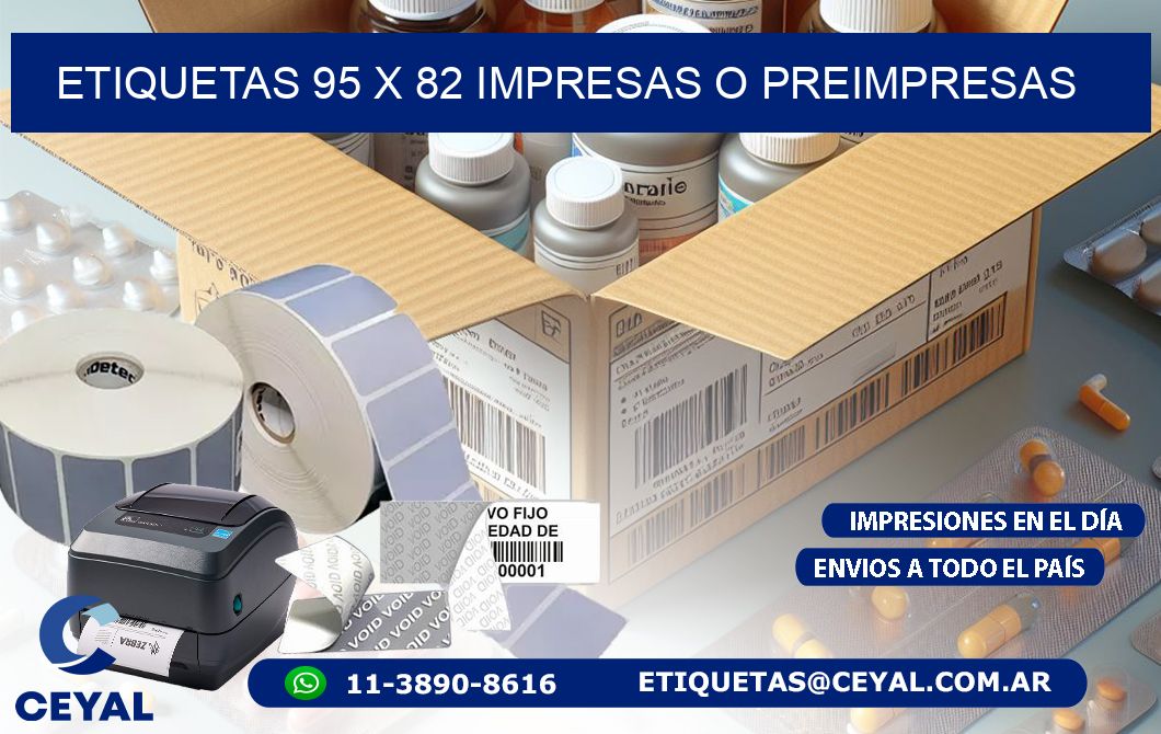 ETIQUETAS 95 x 82 IMPRESAS O PREIMPRESAS