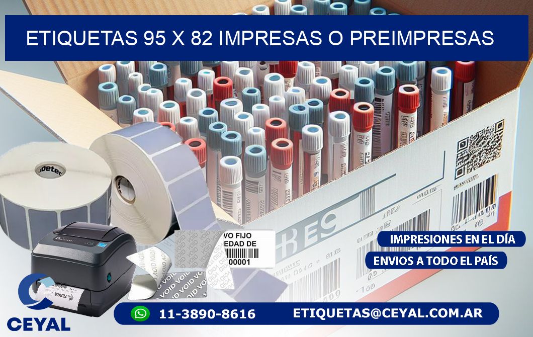 ETIQUETAS 95 x 82 IMPRESAS O PREIMPRESAS