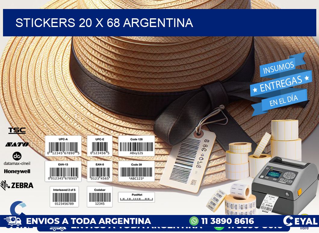 STICKERS 20 x 68 ARGENTINA