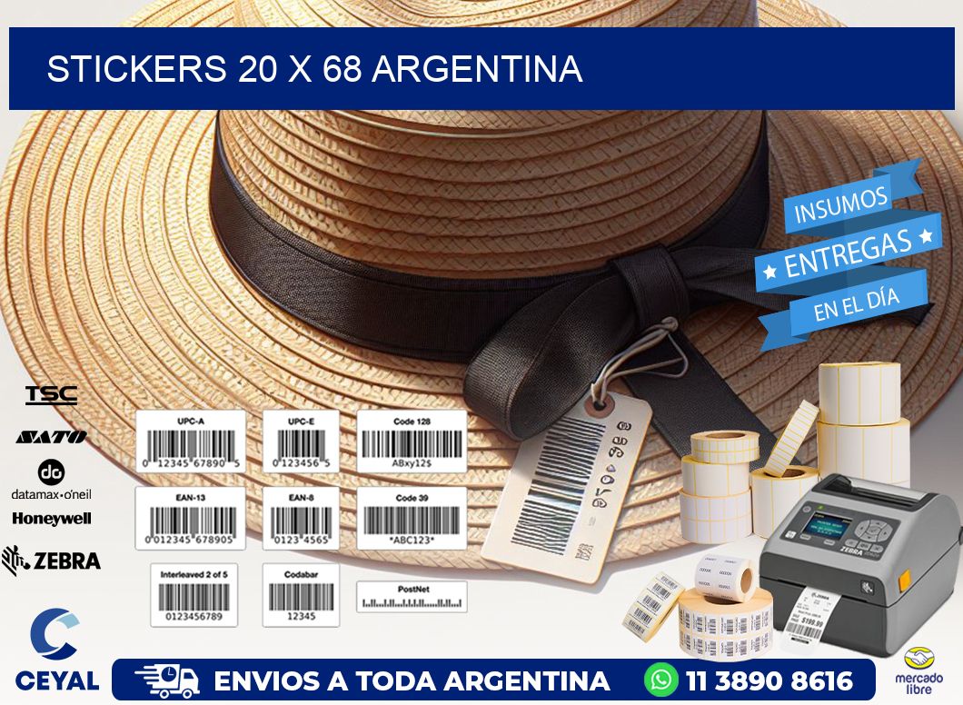 STICKERS 20 x 68 ARGENTINA