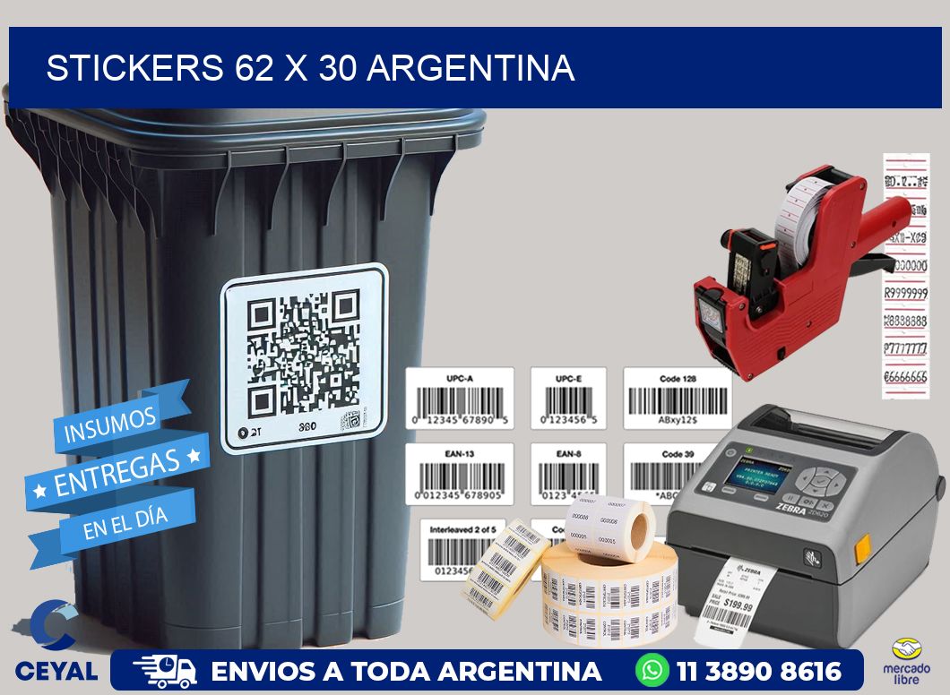 STICKERS 62 x 30 ARGENTINA