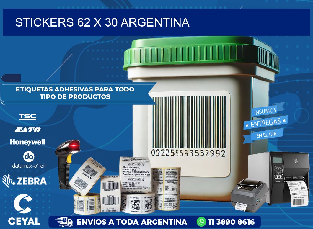 STICKERS 62 x 30 ARGENTINA